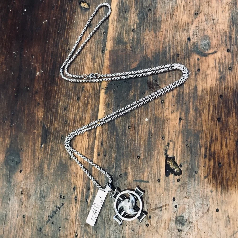 BICO Cross Pendant with Sterling Silver Necklace.